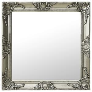 Wall Mirror Baroque Style 60x60 cm Silver