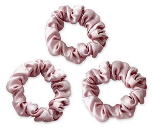 Mayfairsilk Precious Pink Silk Scrunchies Set