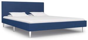 Bed Frame without Mattress Blue Fabric 150x200 cm King Size