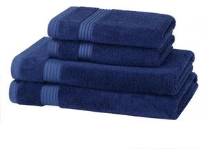 4 Piece 700GSM Bamboo Towel Set - 2 Hand Towels, 2 Bath Towels