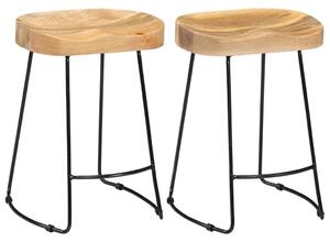 Gavin Bar Stools 2 pcs Solid Mango Wood