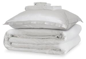 Mayfairsilk Oyster Grey Oxford Silk Duvet Set - Double / Standard Pillowcases