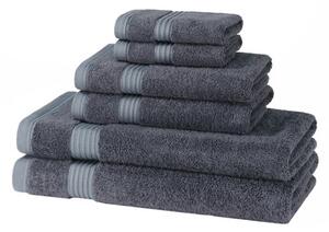 6 Piece 700GSM Bamboo Towel Set - 2 Face Cloths, 2 Hand Towels, 2 Bath Towels