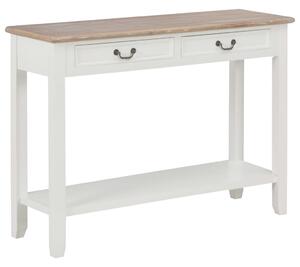 Console Table White 110x35x80 cm Wood