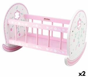 Cradle for dolls Woomax 2 Units 47 x 35 x 35 cm