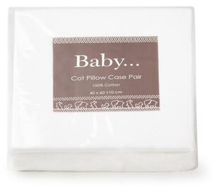 Baby Cot Bed Pillowcase Pair - 100% Cotton