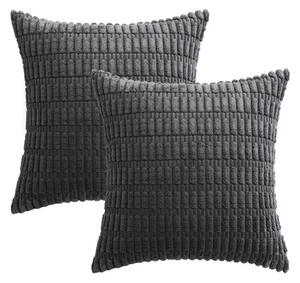 Set of 2 Cushions with New Corduroy Design Covers Included - 45x45cm