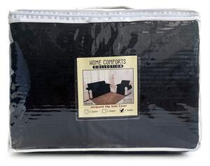 Black Jacquard Sofa Cover - Full Set (3 + 2 + 1 Seater)