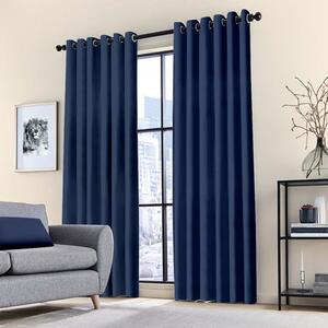 Blackout Thermal Curtains Eyelet Ring Top Curtain Pair
