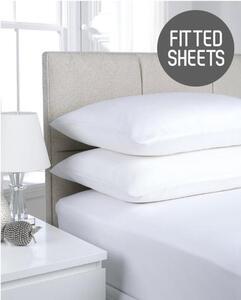 180TC Extra Deep Percale Fitted Sheets (Up To 16") Easy Iron