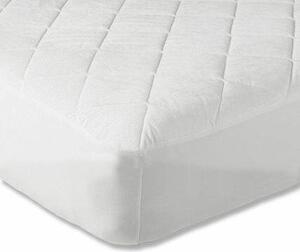 9" Quilted Mattress Protector Polycotton Easy Care White Single