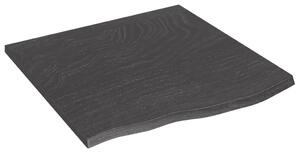 Wall Shelf Dark Grey 60x60x2 cm Treated Solid Wood Oak