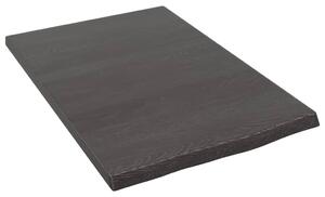 Wall Shelf Dark Grey 40x60x2 cm Treated Solid Wood Oak
