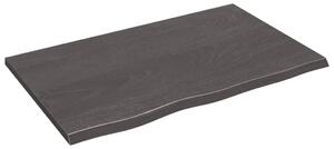Wall Shelf Dark Grey 80x50x2 cm Treated Solid Wood Oak