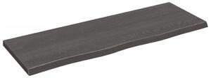Wall Shelf Dark Grey 80x30x2 cm Treated Solid Wood Oak
