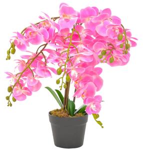 Artificial Plant Orchid with Pot Pink 60 cm