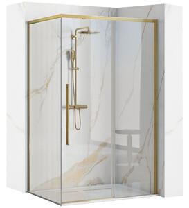 Shower enclosure SOLAR GOLD Brush 100x80