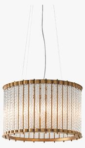 Charlotte Ribbed Glass Heritage Pendant in Gold