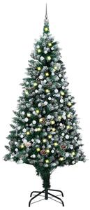 Artificial Pre-lit Christmas Tree with Ball Set&Pine Cones 240 cm