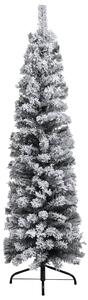 Slim Pre-lit Christmas Tree with Ball Set&Flocked Snow Green 120cm
