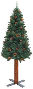 Slim Pre-lit Christmas Tree with Ball Set Green 210 cm PVC