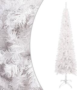 Slim Christmas Tree with LEDs&Ball Set White 150 cm