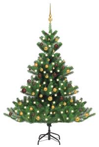 Nordmann Fir Artificial Christmas Tree LED&Ball Set Green 150cm