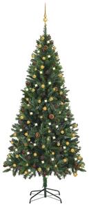 Artificial Pre-lit Christmas Tree with Ball Set Green 210 cm