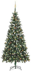 Artificial Pre-lit Christmas Tree with Ball Set 210 cm