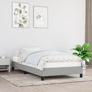 Bed Frame Light Grey 90x190 cm Single Fabric