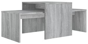 Coffee Table Set Grey Sonoma 100x48x40 cm Engineered Wood