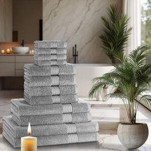 12 Piece 700 GSM Royal Egyptian Towel Bale Sets - 4 Face Cloths, 4 Hand Towels, 2 Bath Towels, 2 Bath Sheets