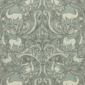 HOUSE Llewelyn-Bowen Menagerie Artois Printed Fabric Powder blue