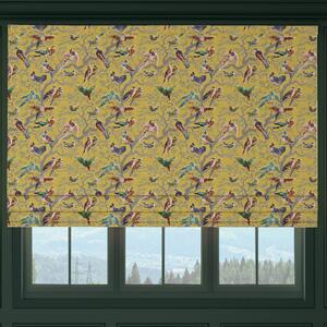 HOUSE Llewelyn-Bowen Birdity Absurdity Printed Made To Measure Roman Blind Yellow