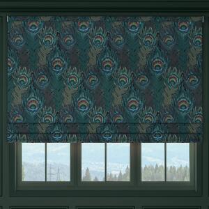 HOUSE Llewelyn-Bowen Naughty Aubrey Printed Velvet Made To Measure Roman Blind Pavoa