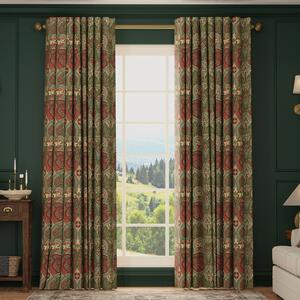 HOUSE Llewelyn-Bowen Gwendoline Printed Damask Made To Measure Curtains Velvine Rosemarie