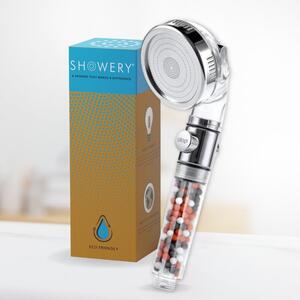 Showery® EcoFlow - Water Saving & Softening Shower Head, For standard showers