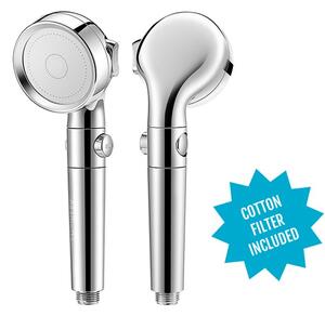 Showery® Eco Boost: Water Pressure Boosting Eco-Friendly Shower Head, None / With STOP Button