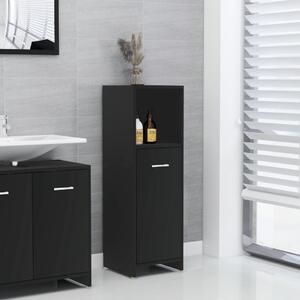 Bathroom Cabinet Black 30x30x95 cm Engineered Wood