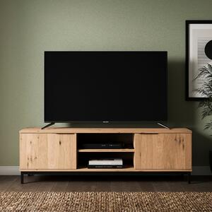 Reynolds Wide TV Unit for TVs up to 60", Rustic Oak Effect    Rustic Oak Effect