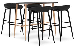 5 Piece Bar Set Black