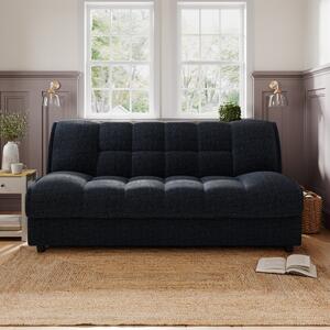 Emery Squish Soft Chenille Clic Clac Storage Sofa Bed Navy