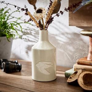 House Martin Wax Resist Ceramic Vase