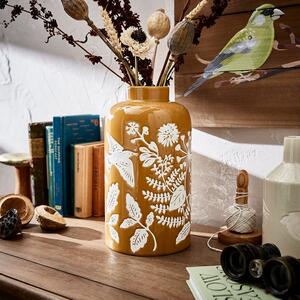 Starling Wax Resist Ceramic Vase