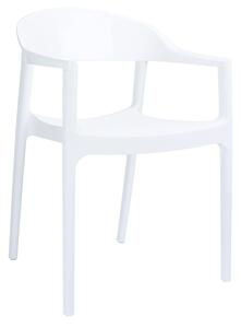 Tarmen Armchair - White/Glossy White Transparent
