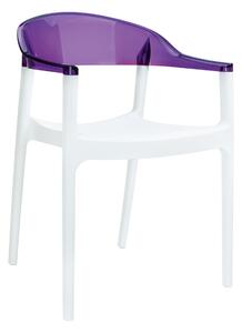 Tarmen Armchair - White/Violet Transparent