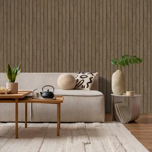 Wooden Slat Panel Wallpaper