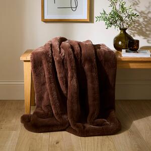 Silky Soft Faux Fur Throw Pinecone