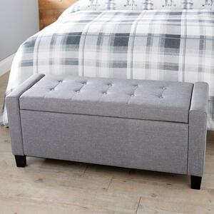 Verona Upholstered Ottoman, Grey