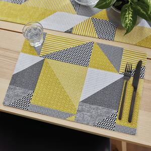 Catherine Lansfield Larsson Geo Two x Placemats Ochre